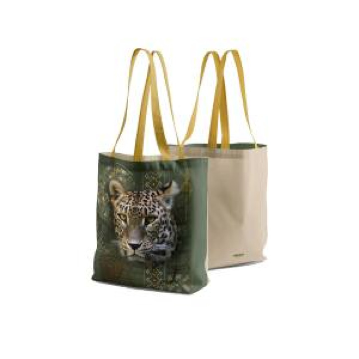 Tote bag allover Léopard Intemporel Safari de Peaugres Blanc Taille unique