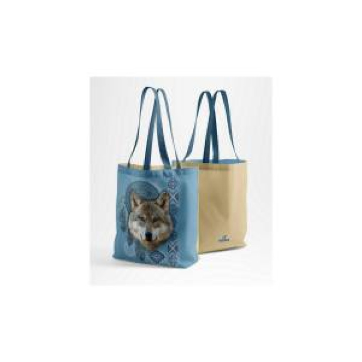 Tote bag allover Loup Intemporel Bioparc Blanc Taille unique