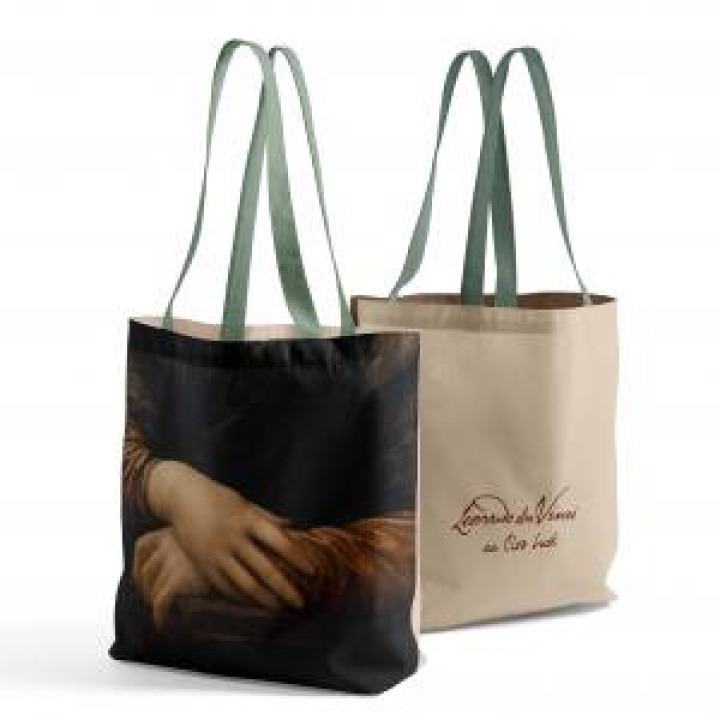 Tote bag allover Mains Clos Lucé Blanc Taille unique