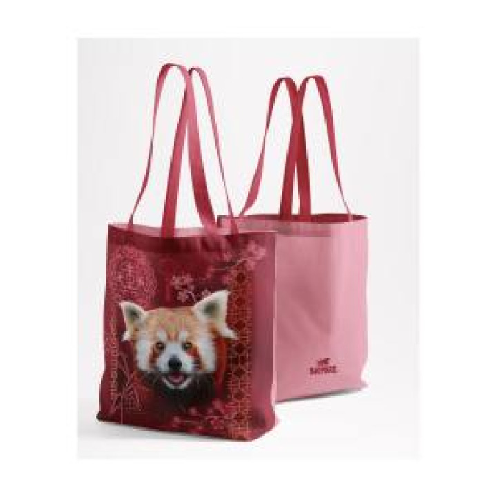 Tote bag allover Panda Roux Intemporel Bioparc Blanc Taille unique