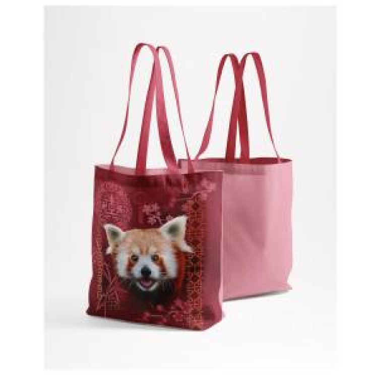 Tote bag all-over Panda Roux Intemporel Cerza Blanc Taille unique