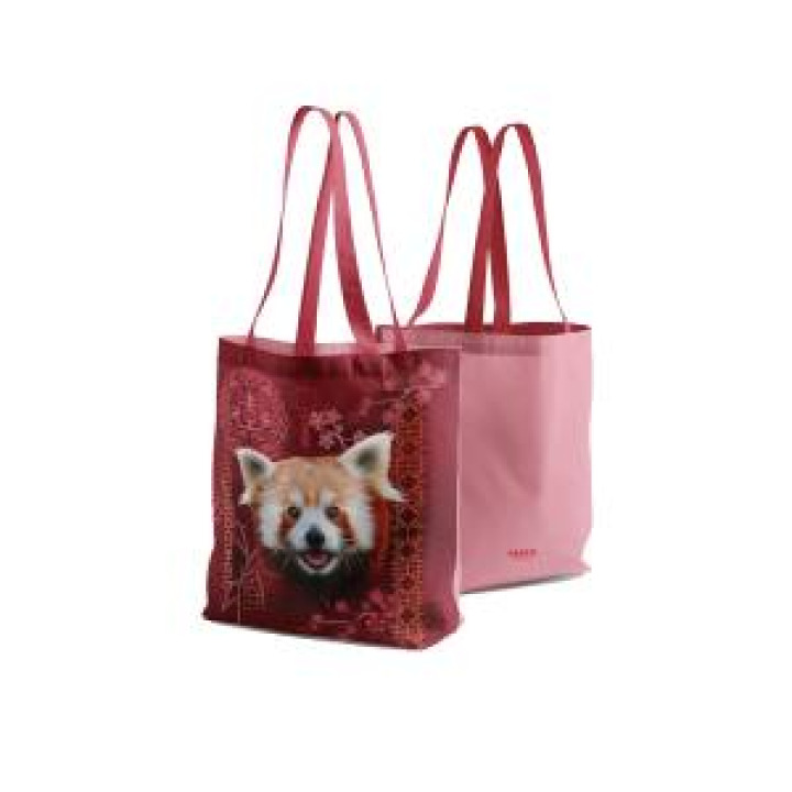 Tote bag allover Panda Roux Intemporel Safari de Peaugres Blanc Taille unique