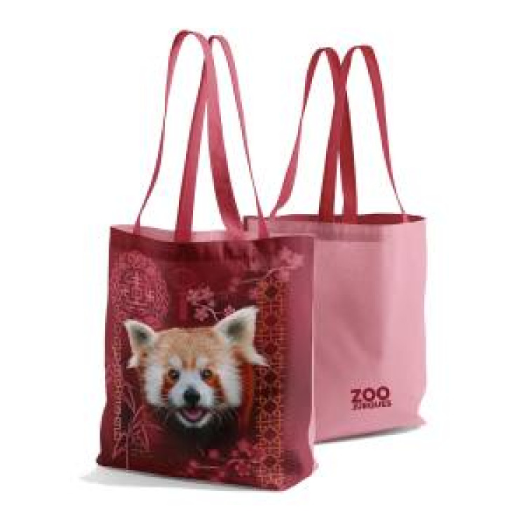 Tote bag all-over Panda Roux Intemporel Zoo de Jurques Blanc Taille unique