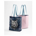 Tote bag all-over Tigre Blanc Intemporel Cerza Blanc Taille unique