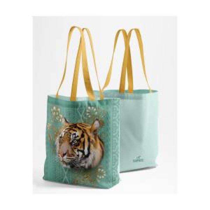Tote bag allover Tigre Intemporel Bioparc Blanc Taille unique