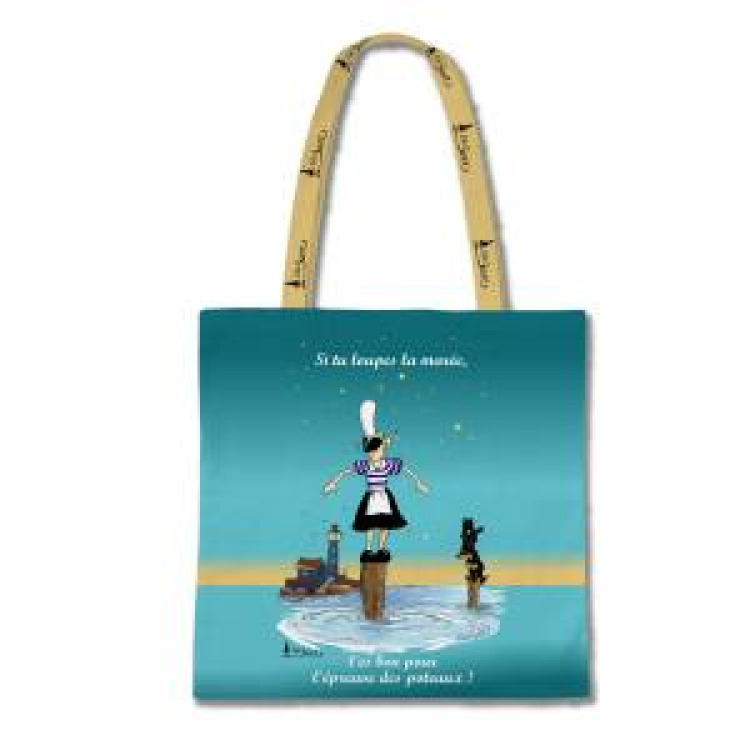 Tote bag all-over Tite Soaz l&rsquo;&eacute;preuve des Poteaux Blanc Taille unique