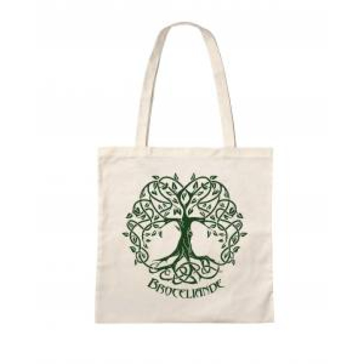 Tote bag Arbre de Vie Brocéliande En Vert Foncé Ecru Taille unique