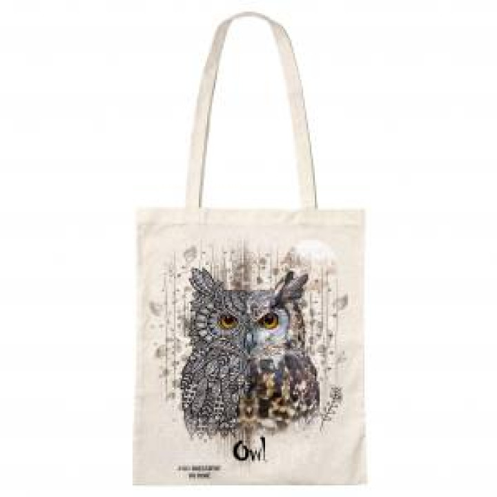 Tote bag Hibou Native Tribes Zoo Boissière du Dore Natural Taille unique