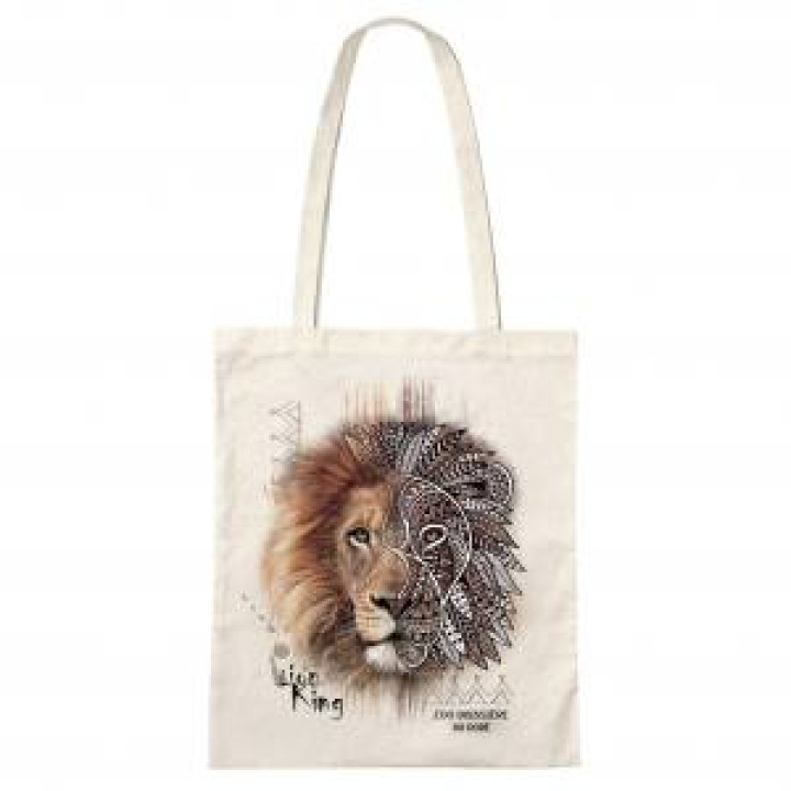 Tote bag Lion Native Tribes Zoo Boissière du Dore Natural Taille unique