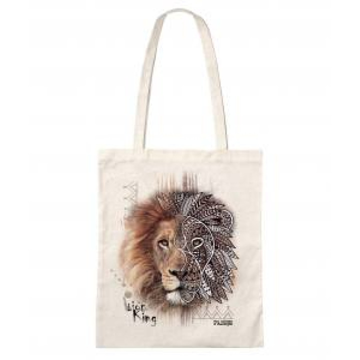 Tote bag Lion Tribes Parc Animalier dAuvergne Ecru Taille unique