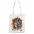 Tote bag Lion Tribes Parc Animalier d’Auvergne Ecru Taille unique