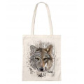 Tote bag Loup Tribes Parc Animalier d’Auvergne Ecru Taille unique