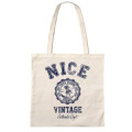 Tote bag Nice Vintage (En Marine) Ecru Taille unique