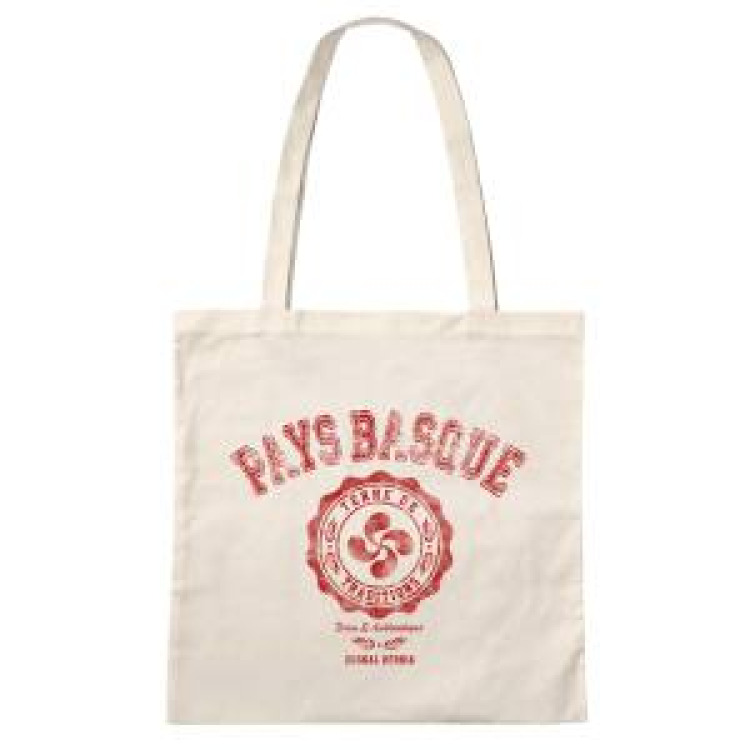 Tote bag Pays Basque Vintage Terre de Traditions Ecru Taille unique