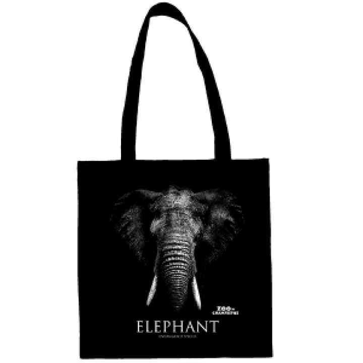 Tote bag Tête Déléphant Gamme Black Zoo de Champrepus black Taille unique