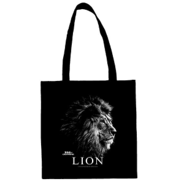 Tote bag Tête de Lion Gamme Black Zoo de Champrepus black Taille unique