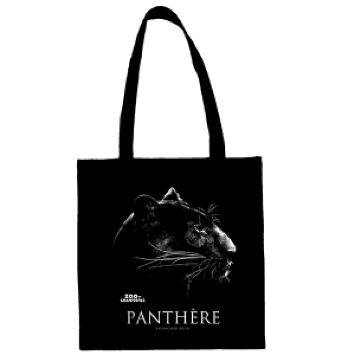Tote bag Tête de Panthère Gamme Black Zoo de Champrepus black Taille unique