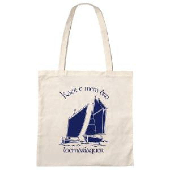 Tote bag Voiliers Kaer E Mem Bro En Bleu Marine Ecru Taille unique