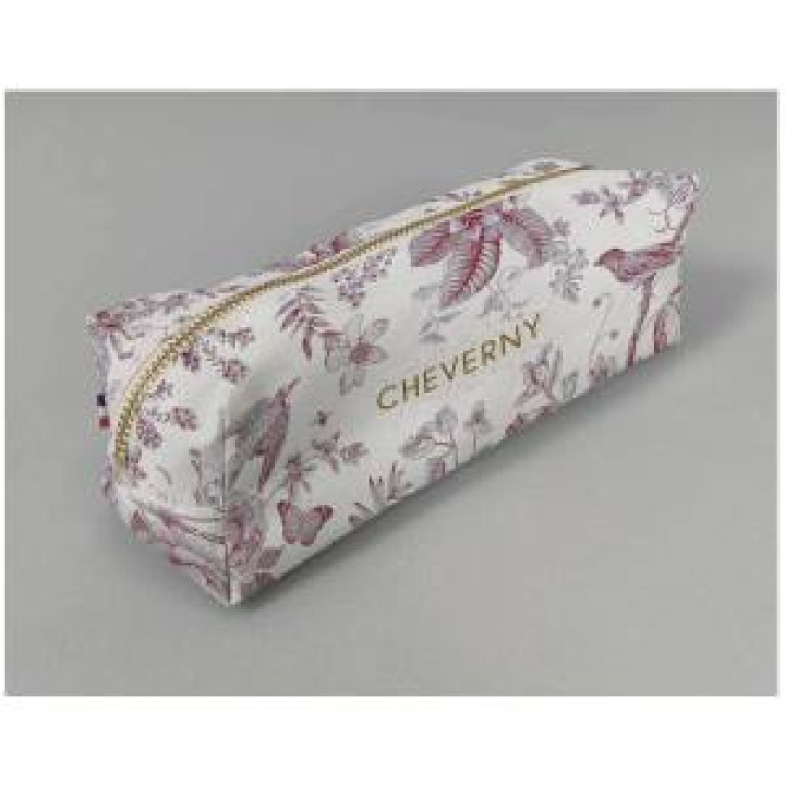 Trousse décolier allover Toile de Jouy Cheverny Rouge Blanc Taille unique