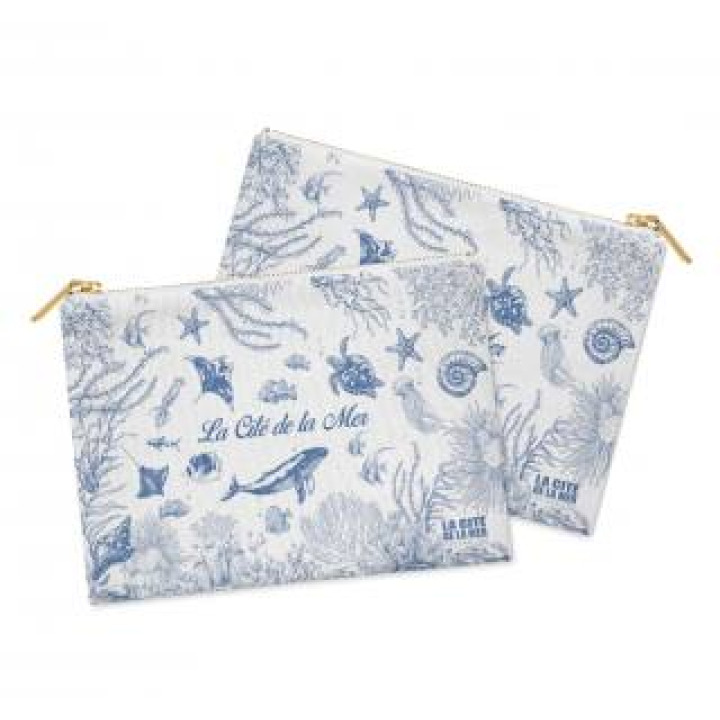 Trousse plate 15x11 allover Décor Marin Cité de la Mer Blanc Taille unique