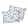Trousse plate 15x11 all-over Décor Marin Cité de la Mer Blanc Taille unique