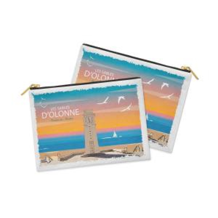 Trousse plate 15x11 allover Petit Format Vintage Phare les Sables dOlonne Blanc Taille unique