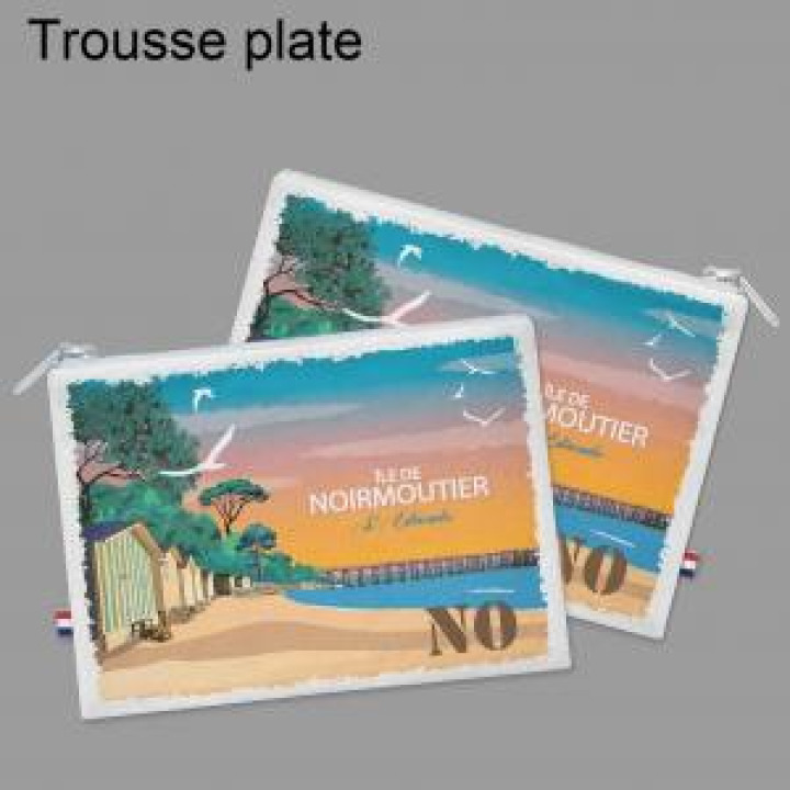 Trousse plate 15x11 allover Vintage Île de Noirmoutier No Blanc Taille unique