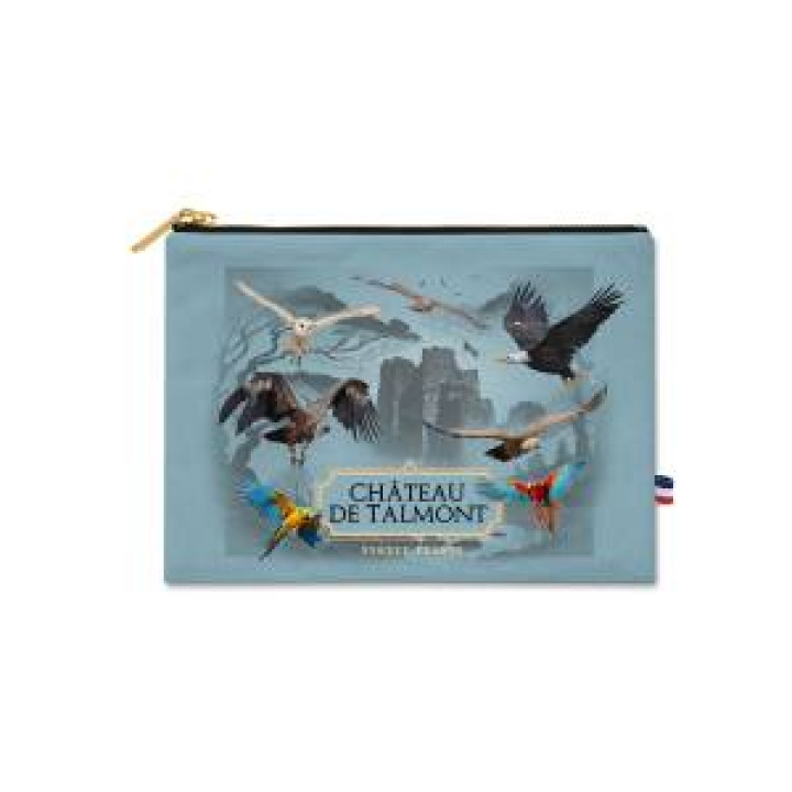Trousse plate 15x11 allover Vue du Château et des Oiseaux Château de Talmont Blanc Taille unique
