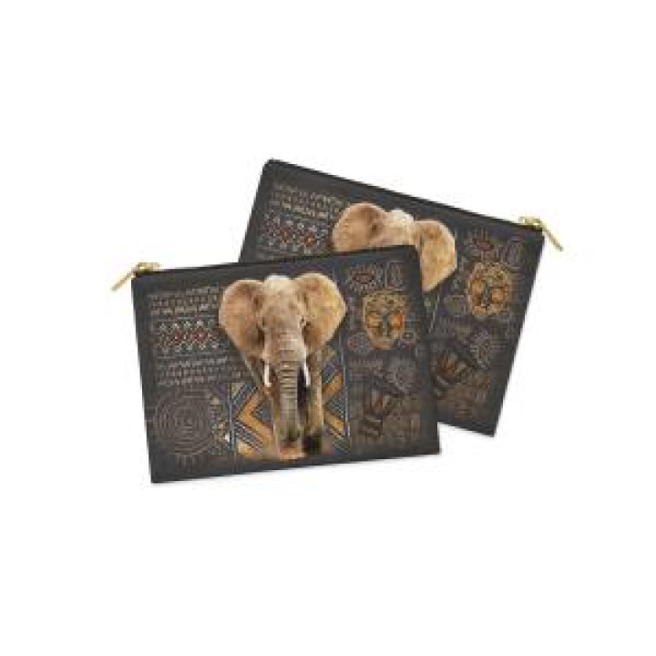 Trousse plate allover Éléphant Intemporel les Sables dOlonne Blanc Taille unique