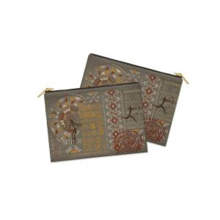 Trousse plate all-over Ethnic Arc Cerza Blanc Taille unique