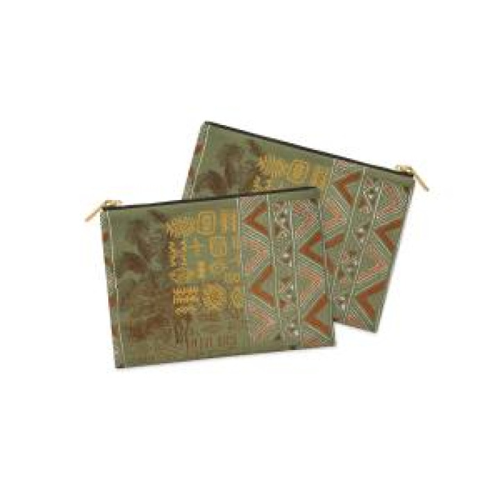 Trousse plate allover Ethnic Feuillage Cerza Blanc Taille unique