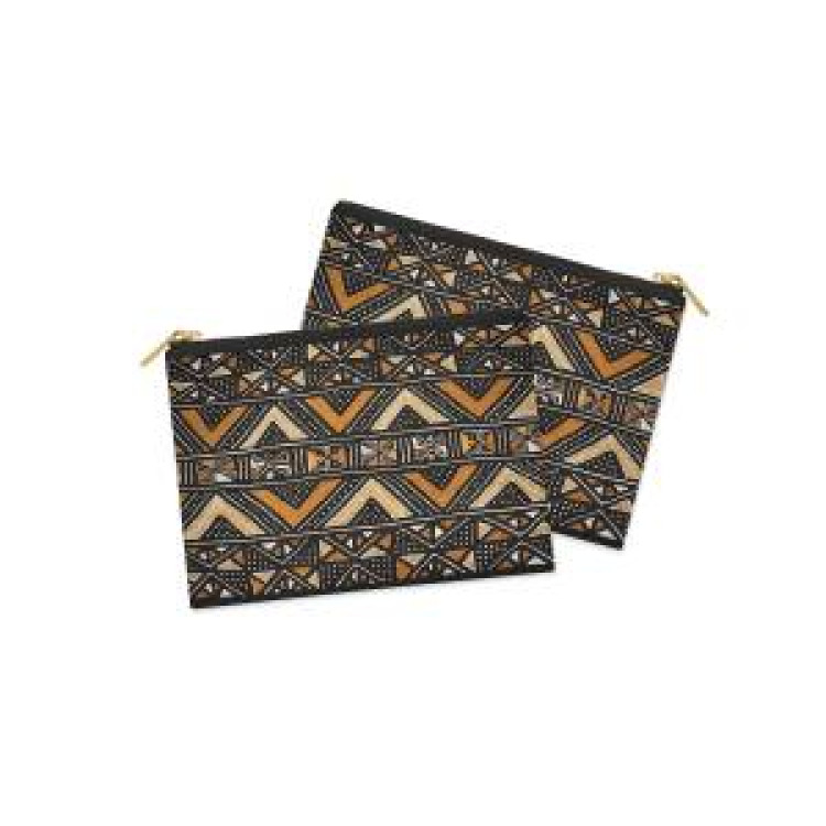 Trousse plate all-over Ethnic Frise Cerza Blanc Taille unique