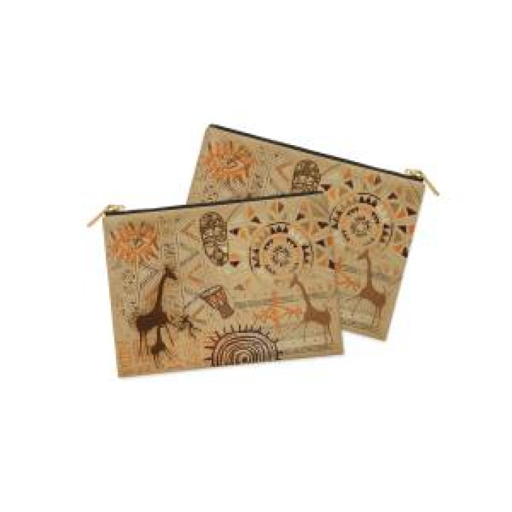 Trousse plate allover Ethnic Girafe Cerza Blanc Taille unique