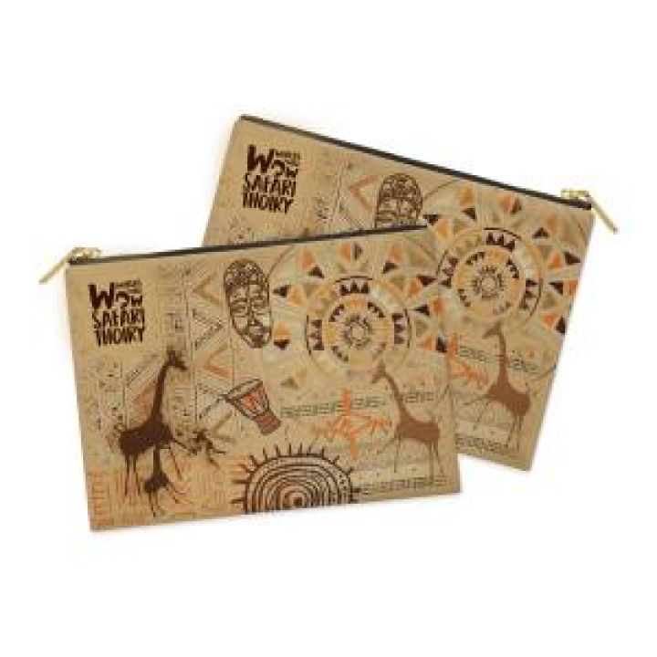 Trousse plate allover Ethnic Girafe Zoo de Thoiry Blanc Taille unique