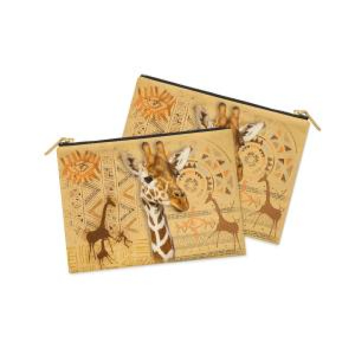 Trousse plate allover Girafe Intemporel Blanc Taille unique