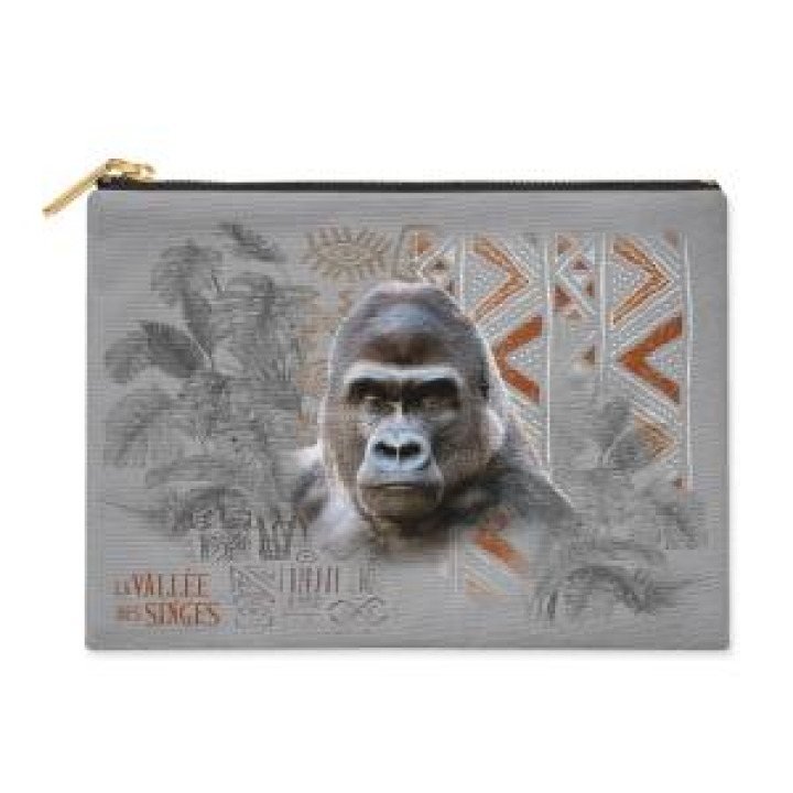 Trousse plate allover Gorille Intemporel Vallée des Singes Blanc Taille unique
