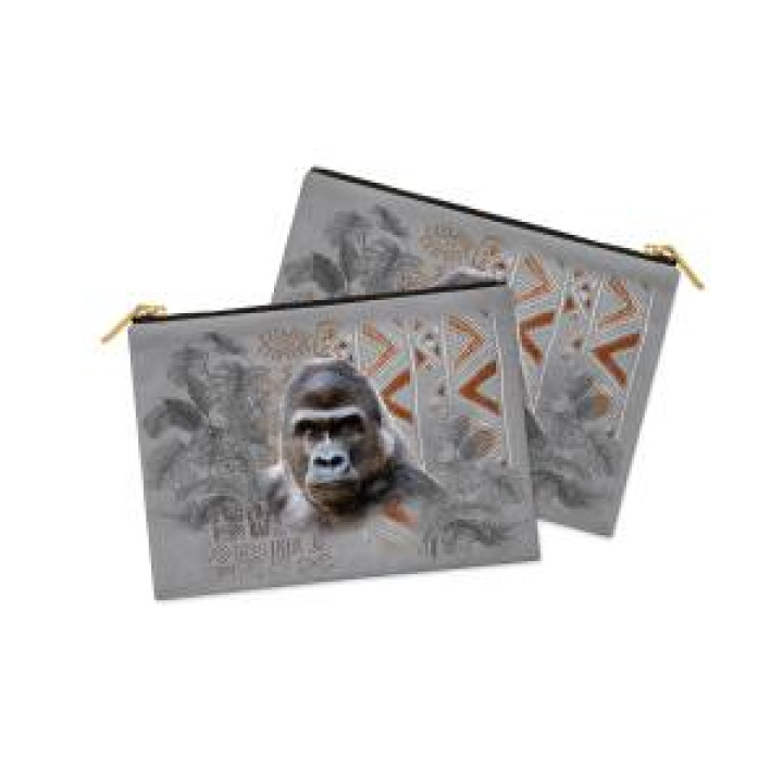 Trousse plate allover Gorille Intemporel Blanc Taille unique
