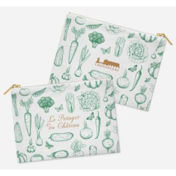 Trousse plate allover le Potager du Château Chenonceau Blanc Taille unique