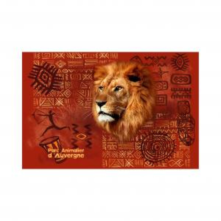 Trousse plate allover Lion Intemporel Parc Animalier dAuvergne Blanc Taille unique