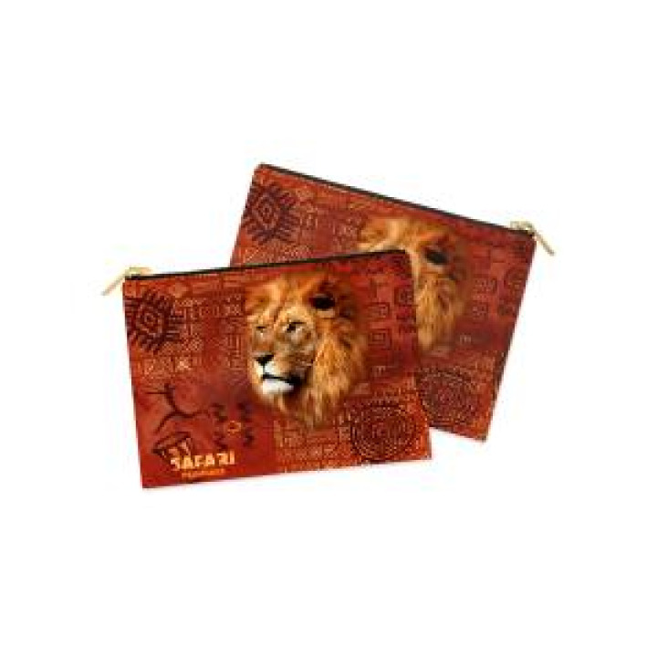 Trousse plate allover Lion Intemporel Safari de Peaugres Blanc Taille unique