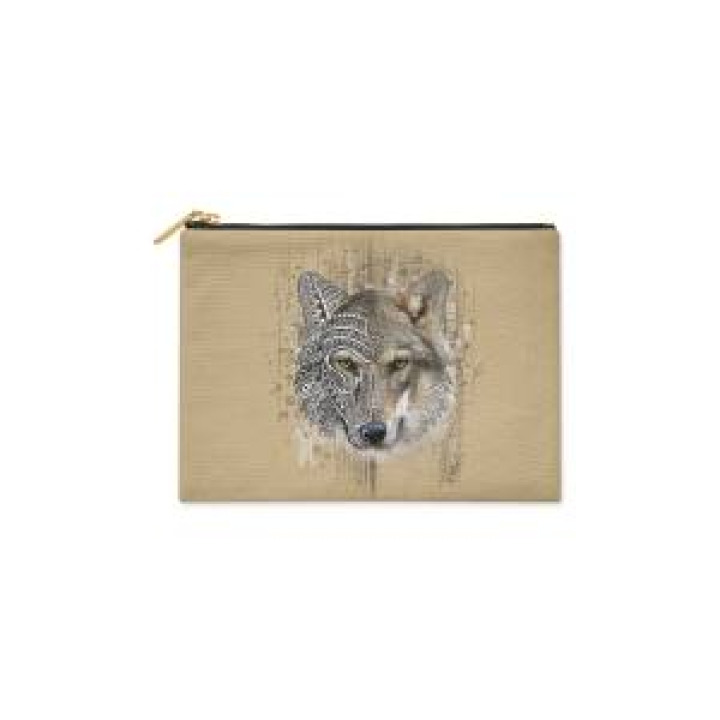 Trousse plate allover Loup Native Tribes Parc Animalier des Pyrénées Blanc Taille unique