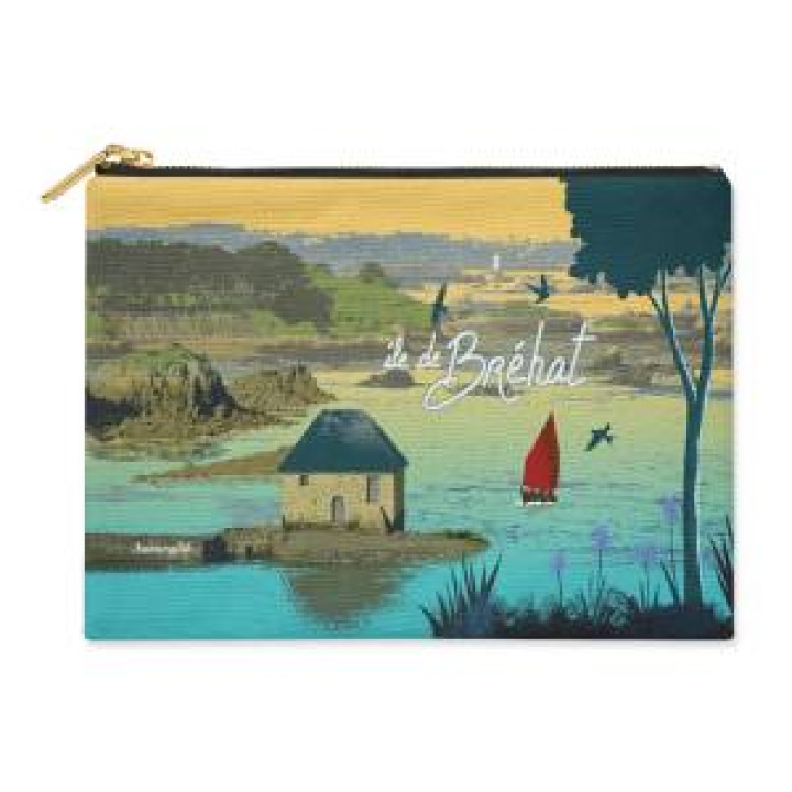 Trousse plate allover Maison Bateau Île de Bréhat Blanc Taille unique