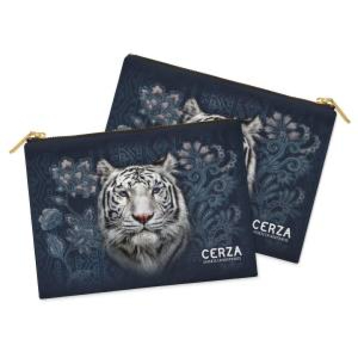 Trousse plate allover Tigre Blanc Intemporel Cerza Blanc Taille unique