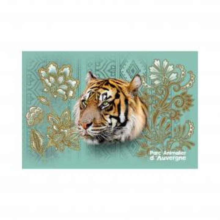 Trousse plate allover Tigre Intemporel Parc Animalier dAuvergne Blanc Taille unique