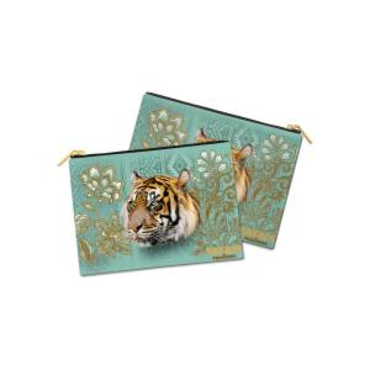 Trousse plate allover Tigre Intemporel Safari de Peaugres Blanc Taille unique