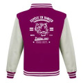 Veste Varsity enfant Transfert T&ecirc;te de Tigre Esp&egrave;ce en Danger Cerza Hot Pink/White 3/4 ans