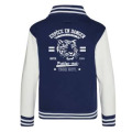 Veste Varsity Transfert T&ecirc;te de Tigre Esp&egrave;ce en Danger Cerza Oxford Navy/White S