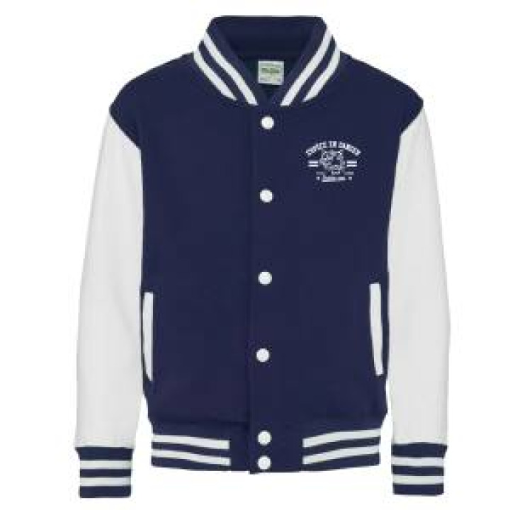 Veste Varsity Transfert Tête de Tigre Espèce en Danger Cerza Oxford NavyWhite M